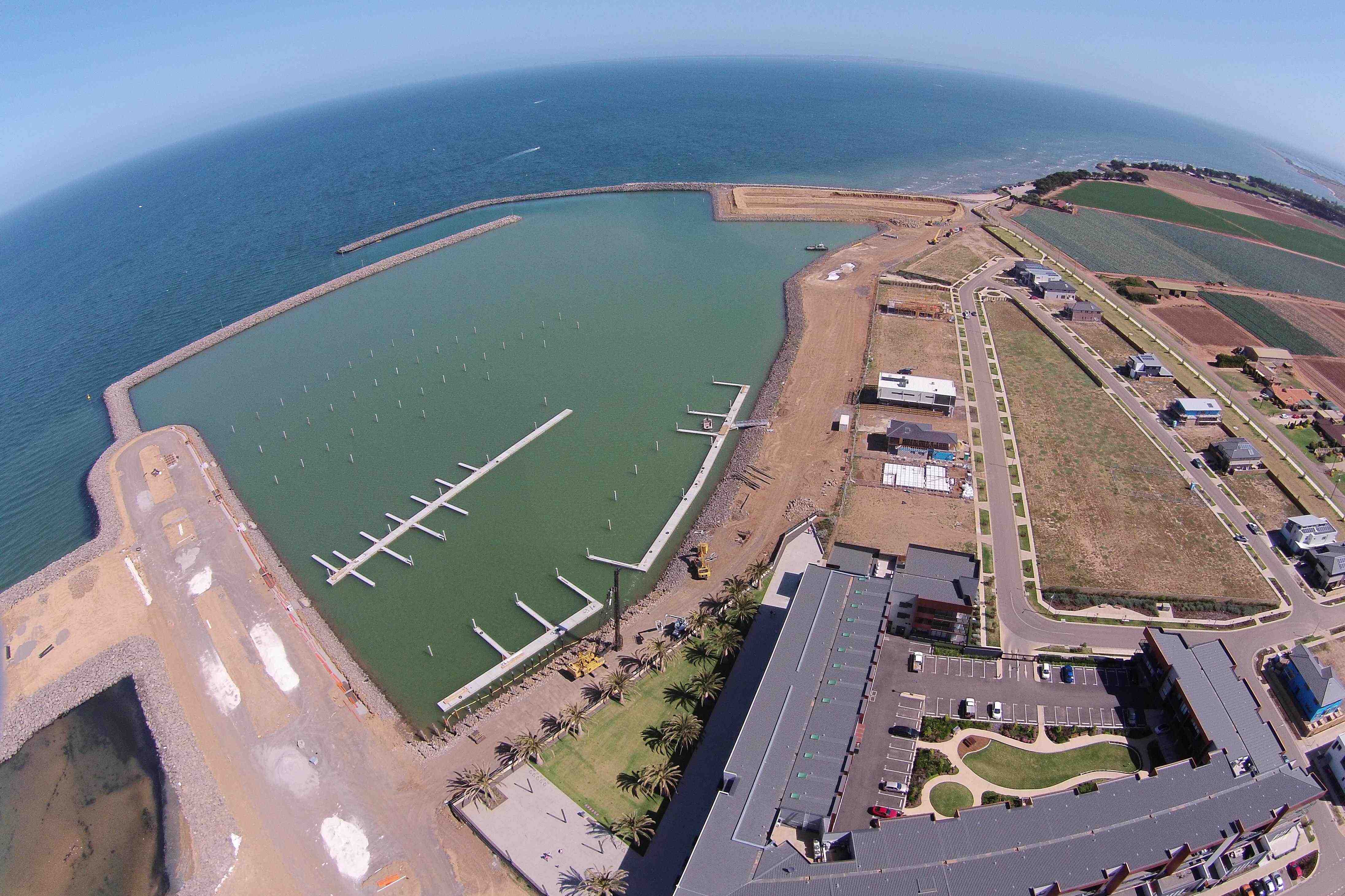 Stage one of Wyndham Harbour Marina close to completion with installation of piles and pontoons in October - MySailing.com.au
